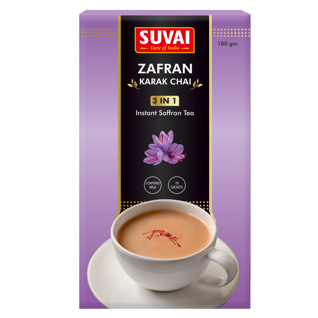 Zafran Karak Chai Instant Saffron Tea (3in1 / 10pcs / 180gm) Suvai